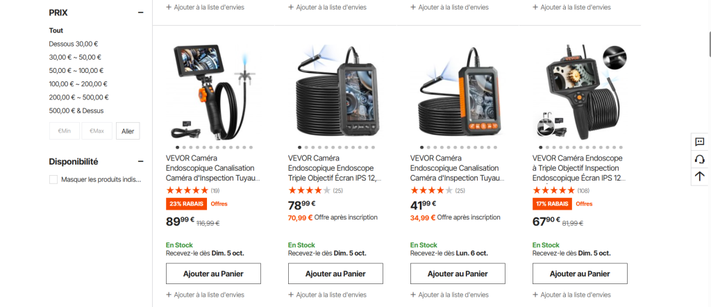 caméra d’inspection pour vérifier la plomberie