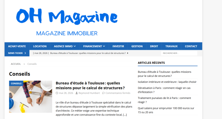 Oh magazine immobilier