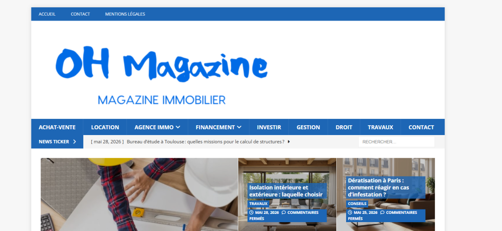 Oh magazine immobilier