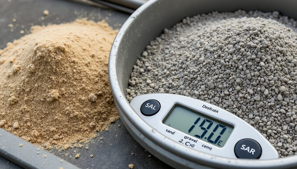 Dosage béton 250 kg avec mélange sable et gravier : la formule exacte