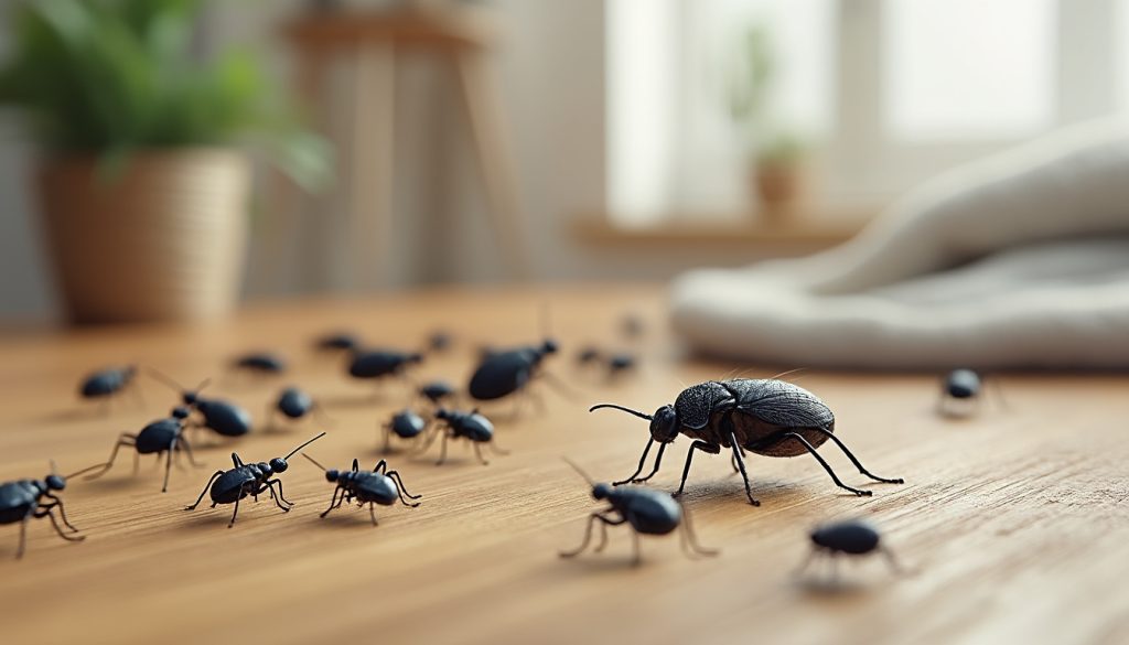découvrez comment identifier et traiter les petits insectes noirs qui piquent dans votre maison pour protéger votre famille et garder votre intérieur sain.