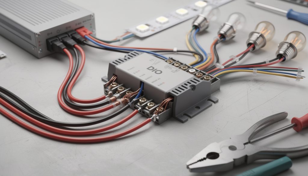 découvrez comment réaliser le branchement d'un module dio pour éclairage grâce à un schéma clair et une mise en œuvre pas à pas, idéale pour améliorer votre installation électrique en toute simplicité.